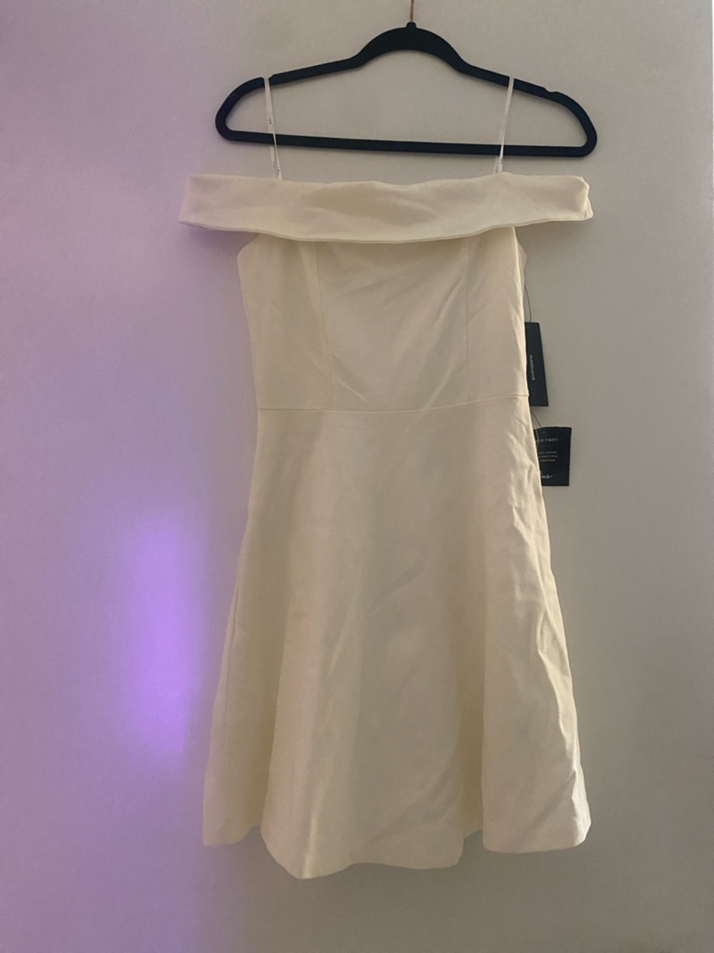 Off-Shoulder Cream A-Line Women’s Dress
